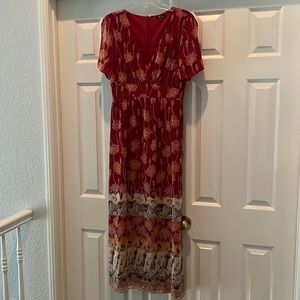 Madewell red floral dress